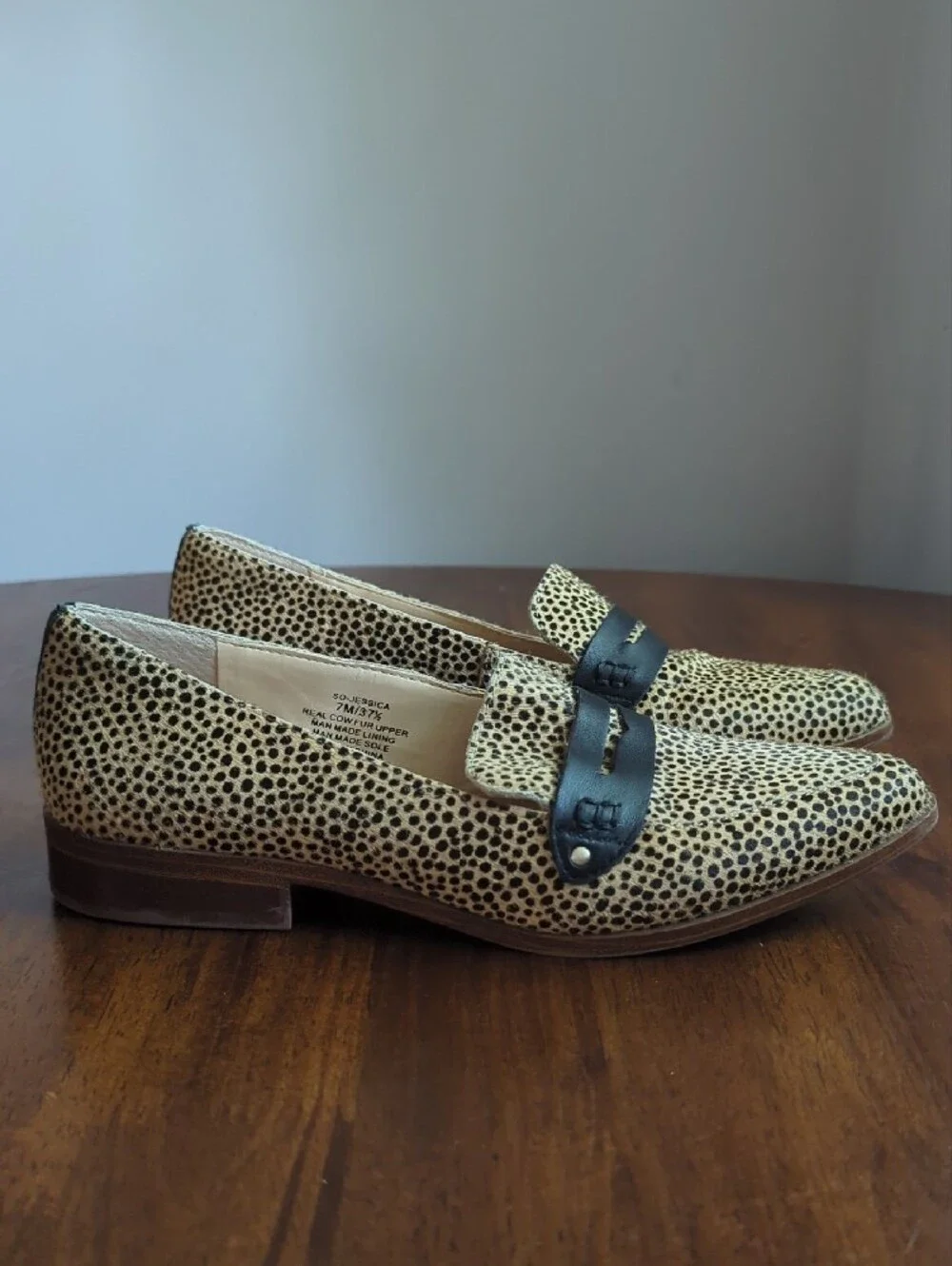 Sole Society Jessica Loafers Real Cow Fur Upper size‎ 7